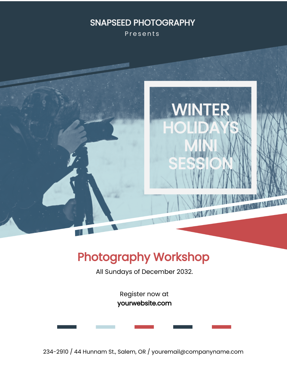 Winter Holidays Minis Flyer Template
