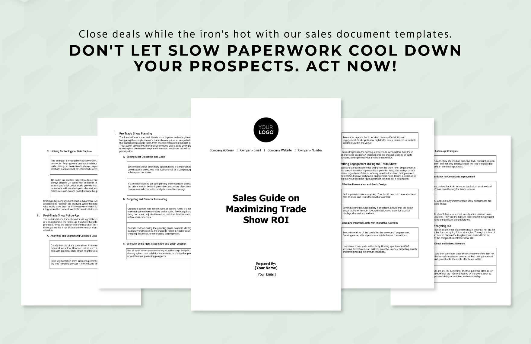 Sales Guide on Maximizing Trade Show ROI Template