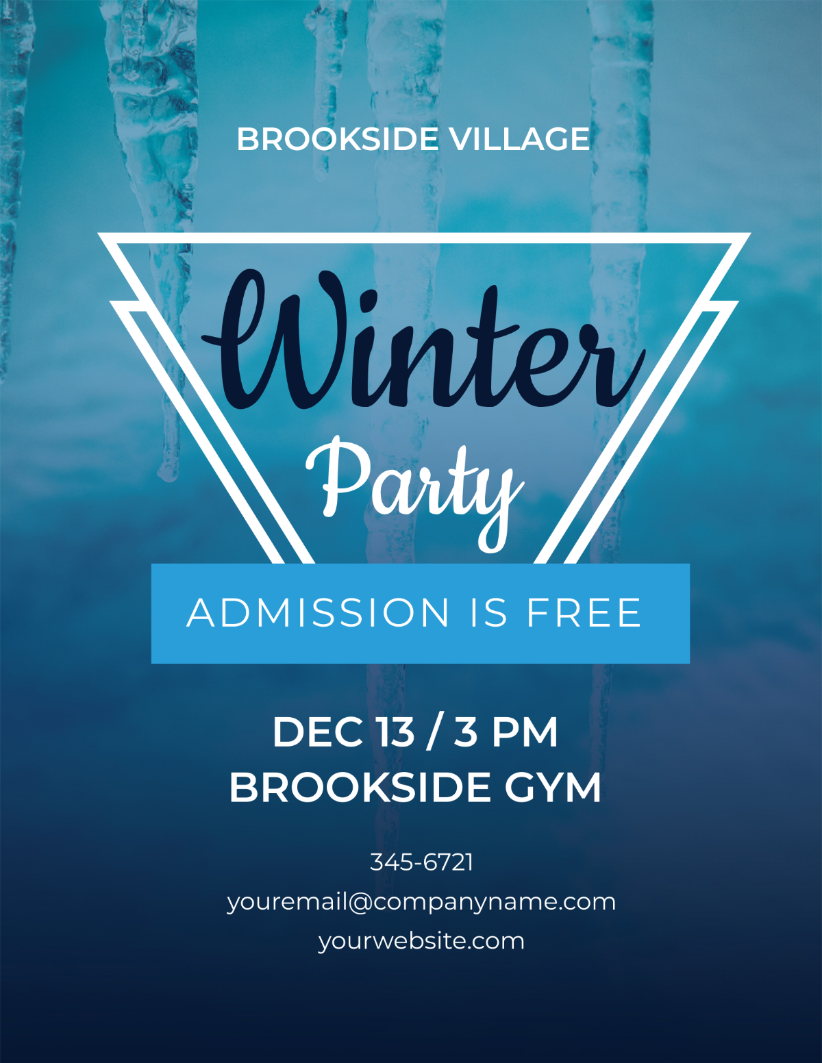 Free Winter Party Flyer Template