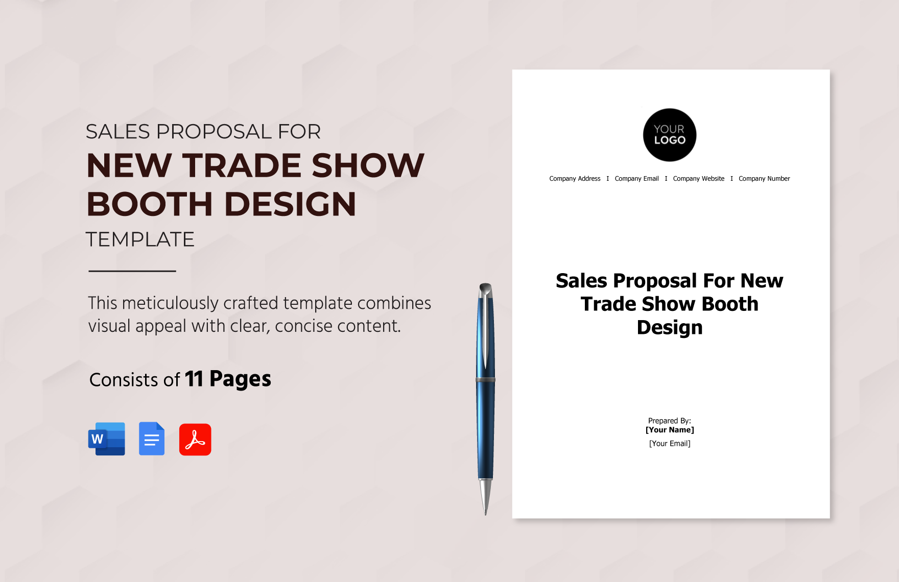 Sales Proposal for New Trade Show Booth Design Template