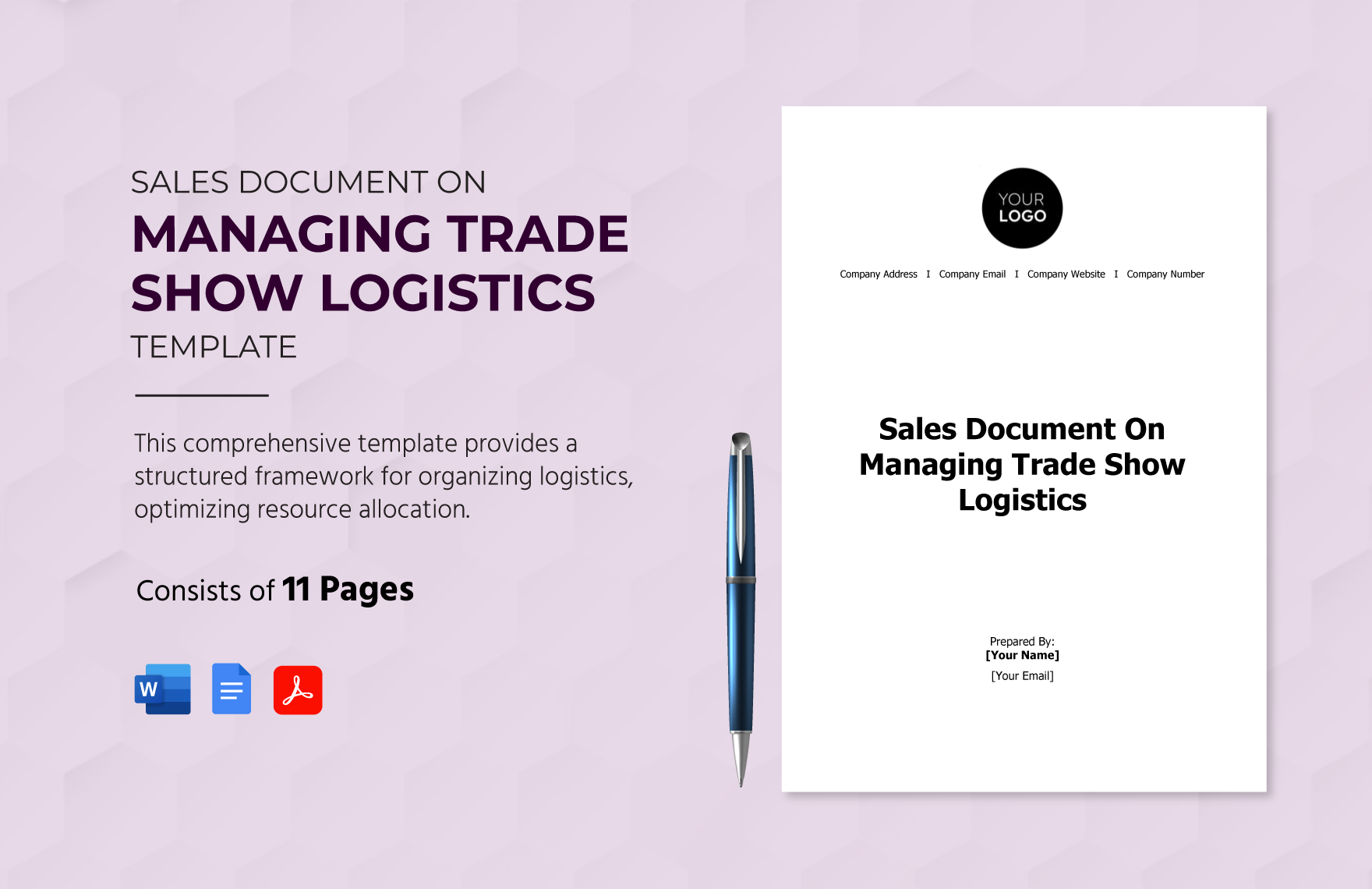 Sales Document on Managing Trade Show Logistics Template