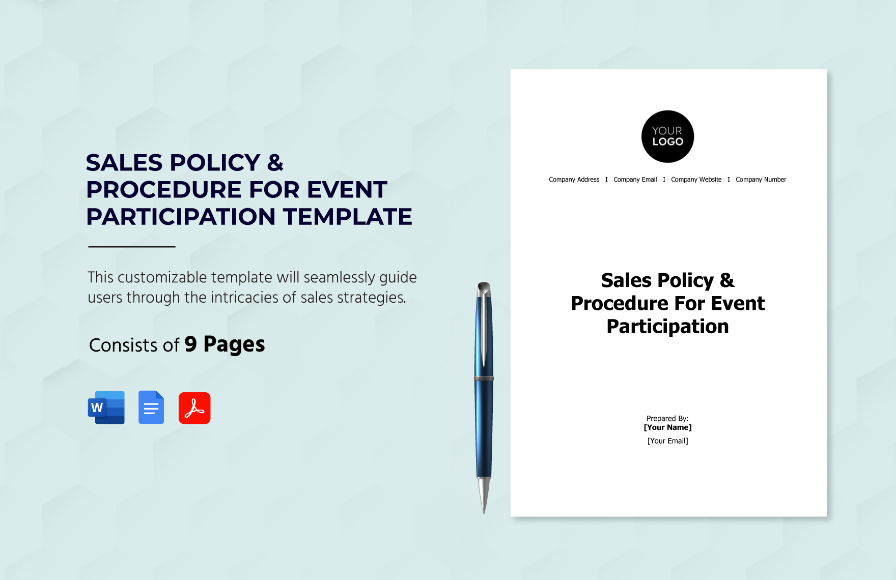 Sales Policy & Procedure for Event Participation Template in Word, Google Docs, PDF