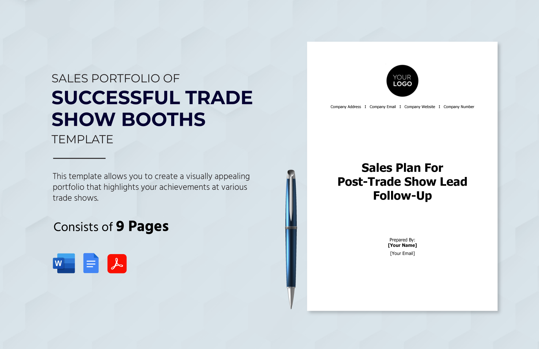 Sales Portfolio of Successful Trade Show Booths Template