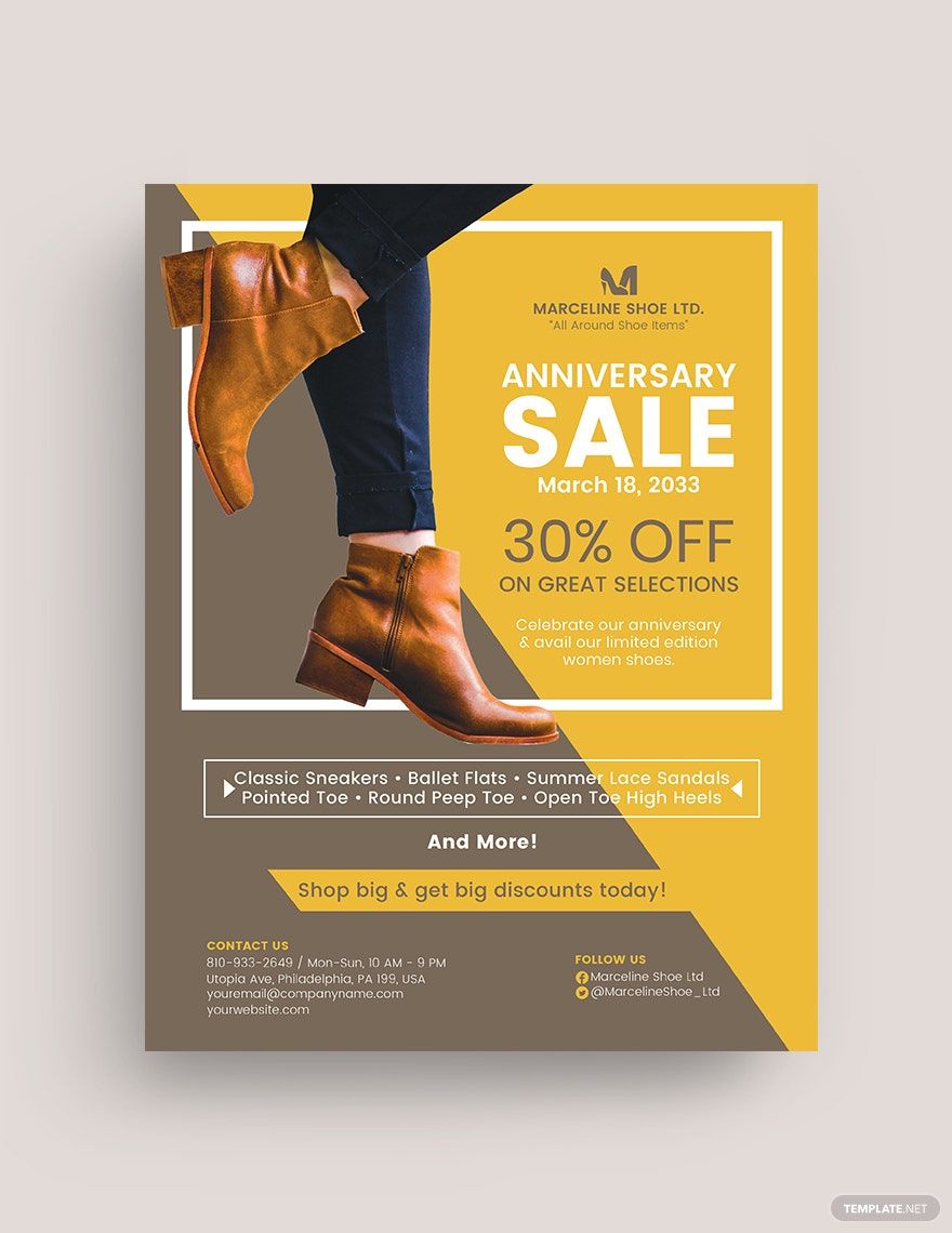 Free Women Shoes Flyer Template