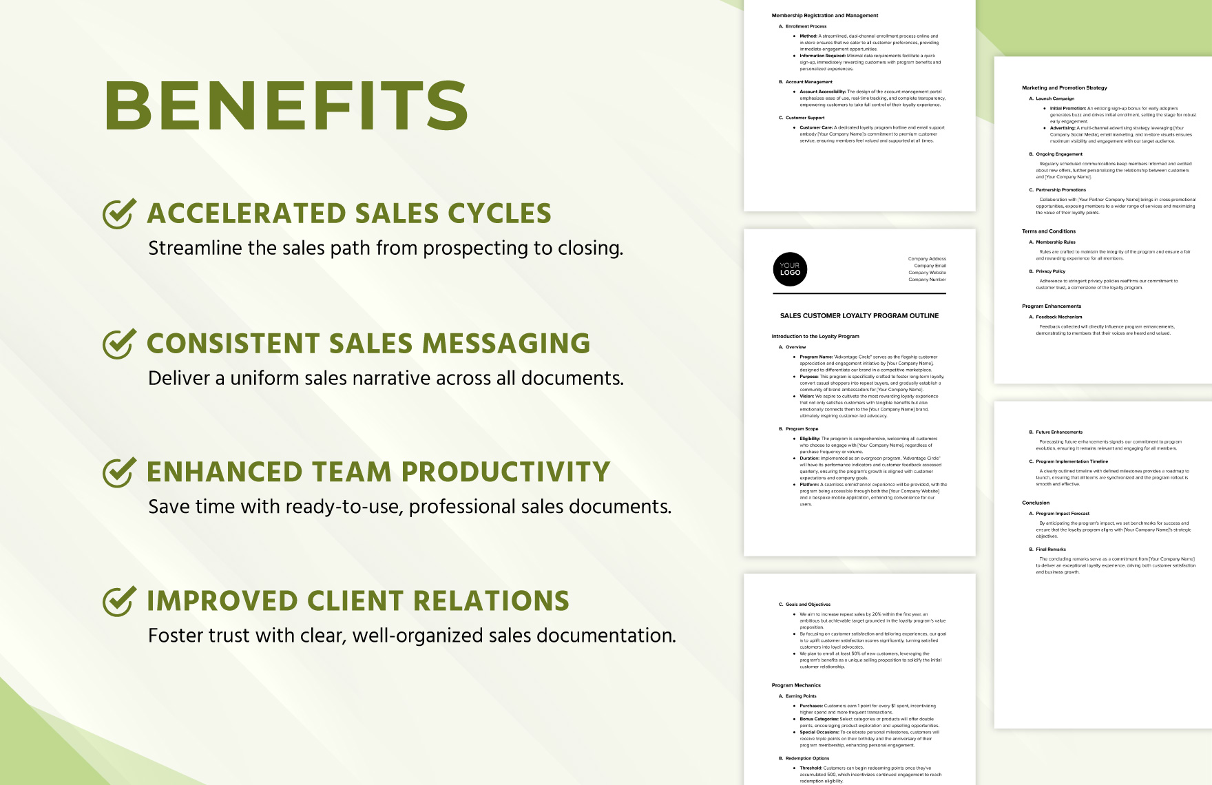 Sales Customer Loyalty Program Outline Template
