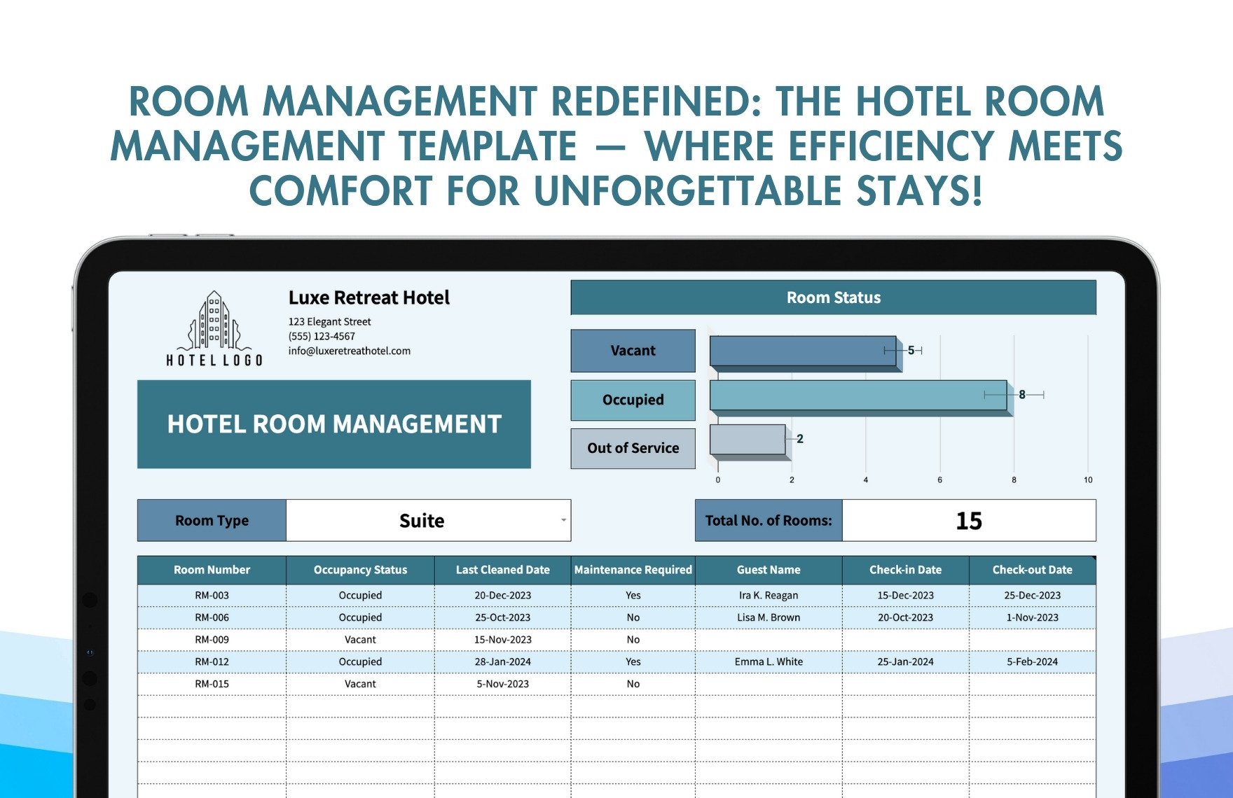 Hotel Room Management Template