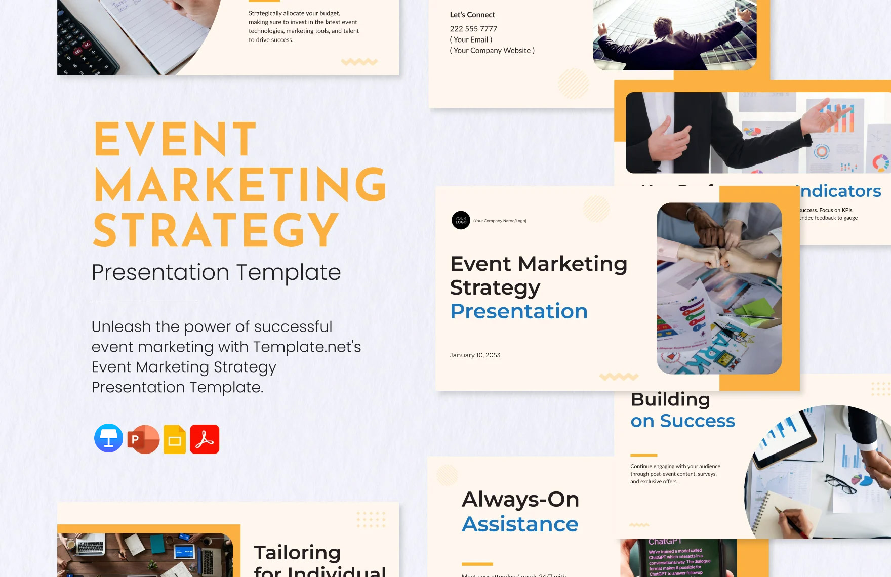 Free Event Marketing Strategy Presentation Template in PDF, PowerPoint, Google Slides, Apple Keynote