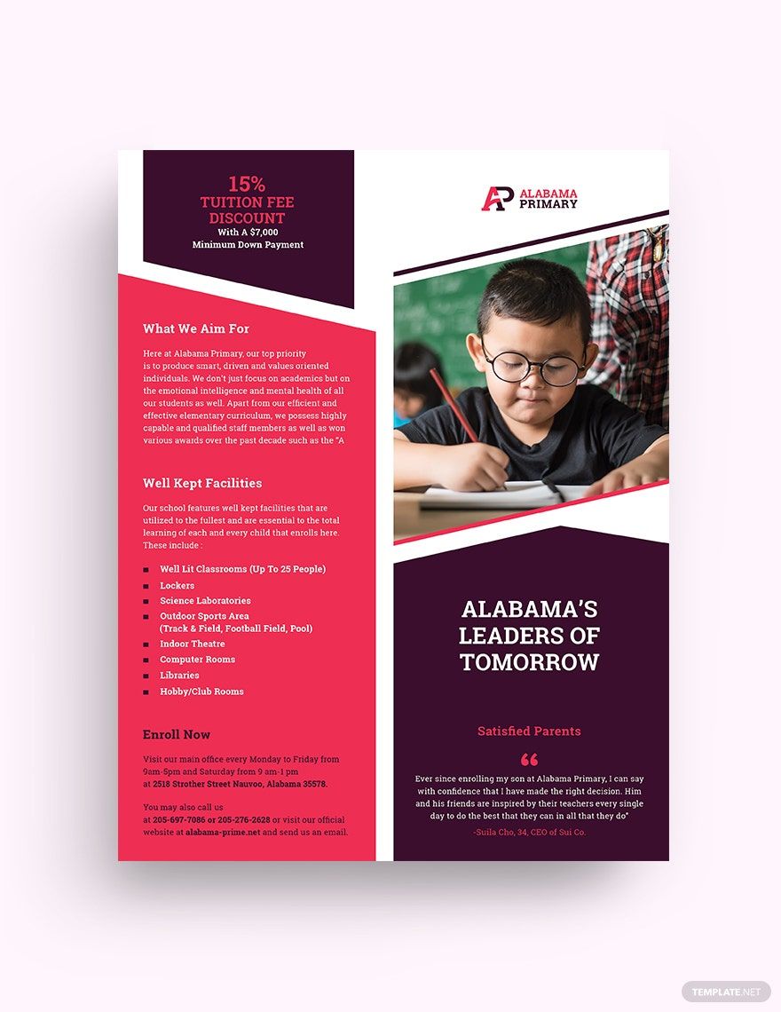 Alabama Primary Flyer Template in Word, Google Docs, Illustrator, PSD, Apple Pages, Publisher, InDesign