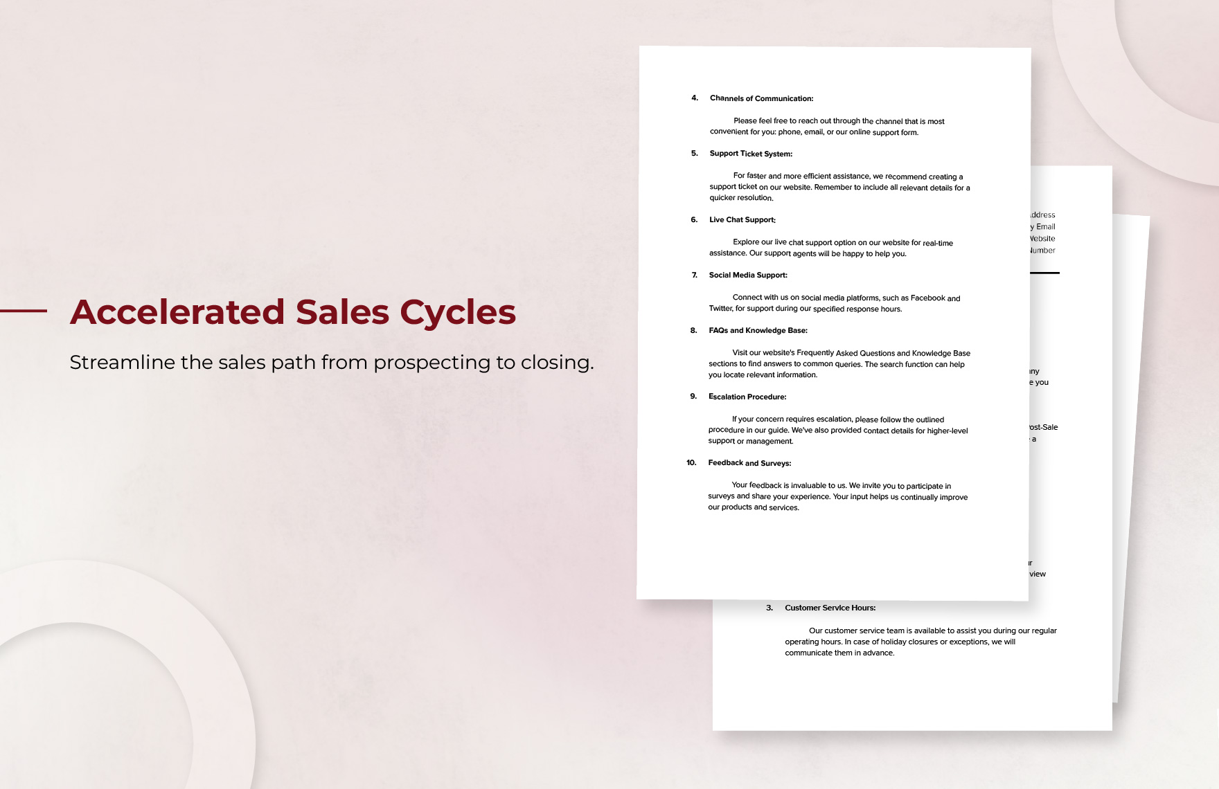 Post-Sale Communication Guide Template