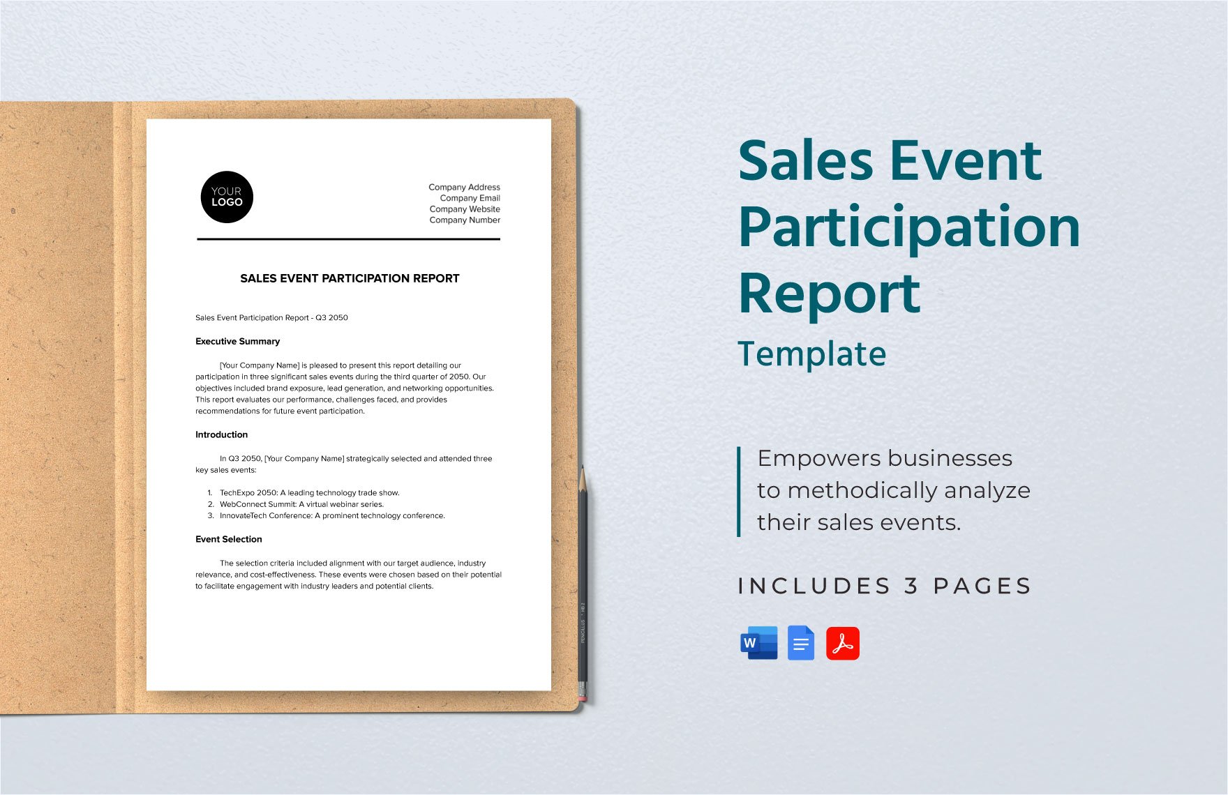 Sales Event Participation Report Template