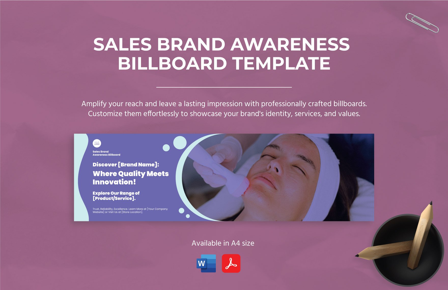 Sales Brand Awareness Billboard Template in Word, PDF
