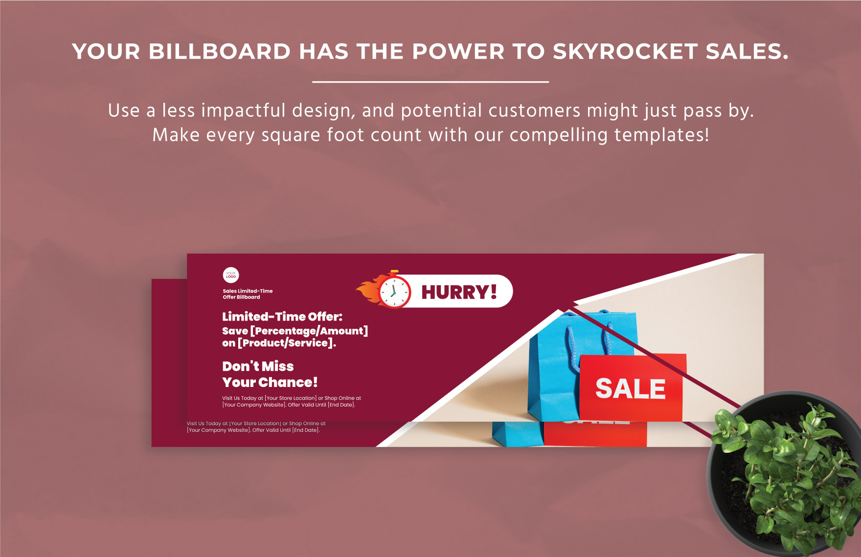 Sales Limited-Time Offer Billboard Template