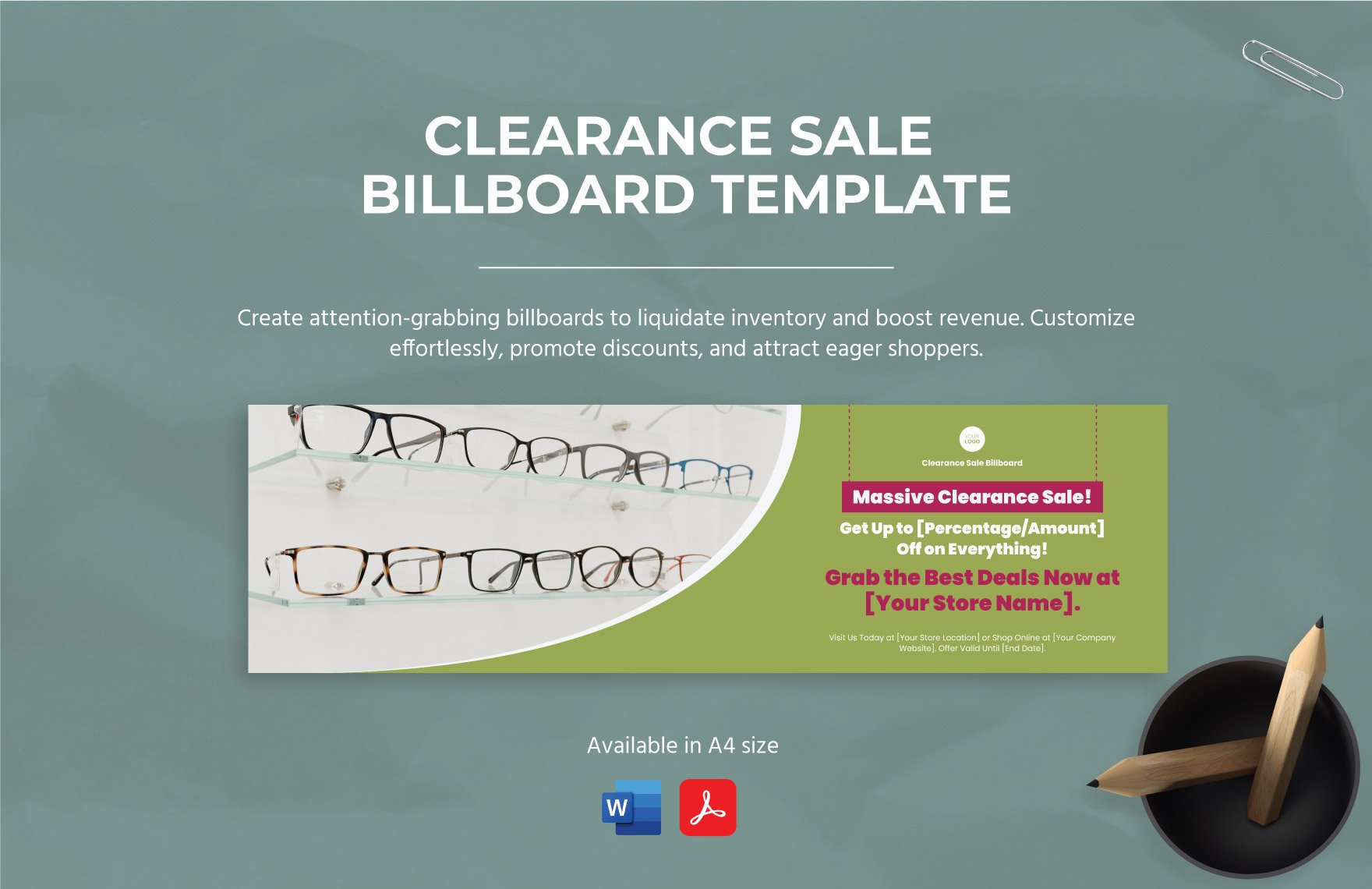 Clearance Sale Billboard Template