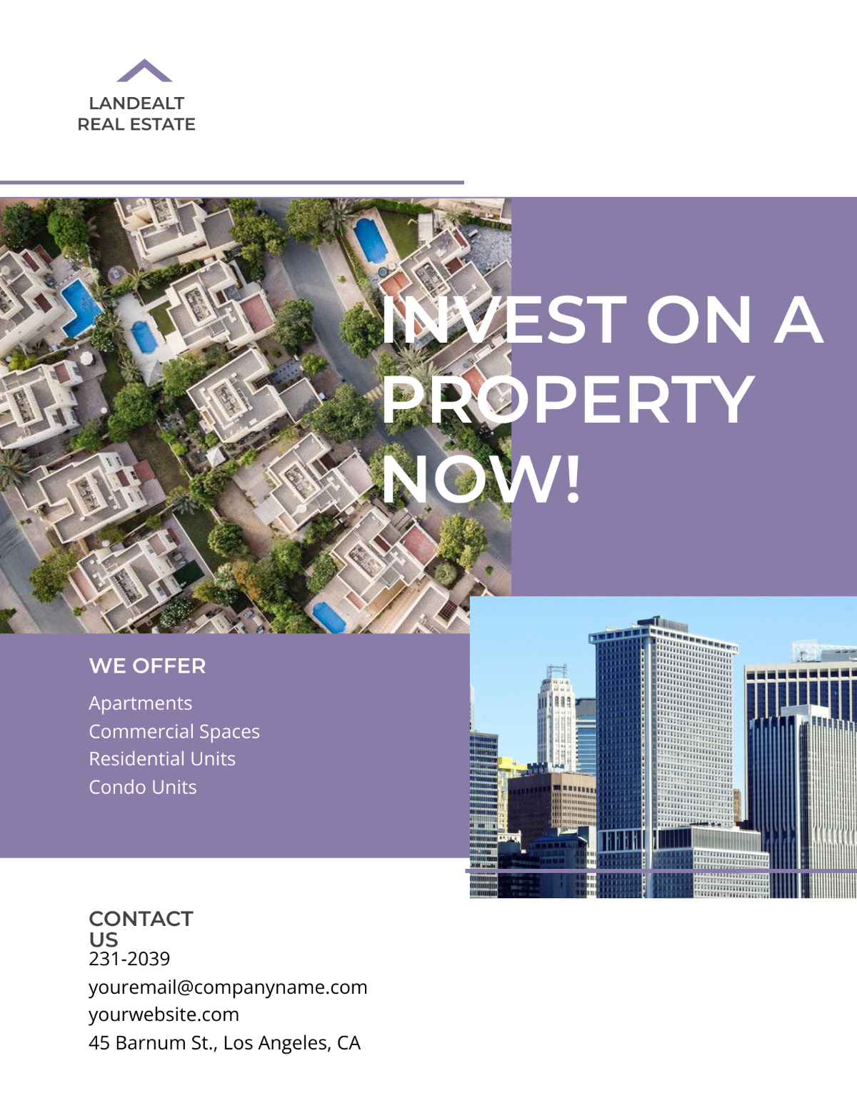 Land Real Estate Investor Flyer Template