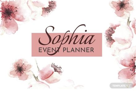 free event planner postcard template