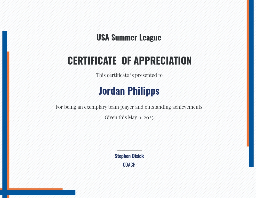 FREE Sports Certificate Templates in PDF | Template.net