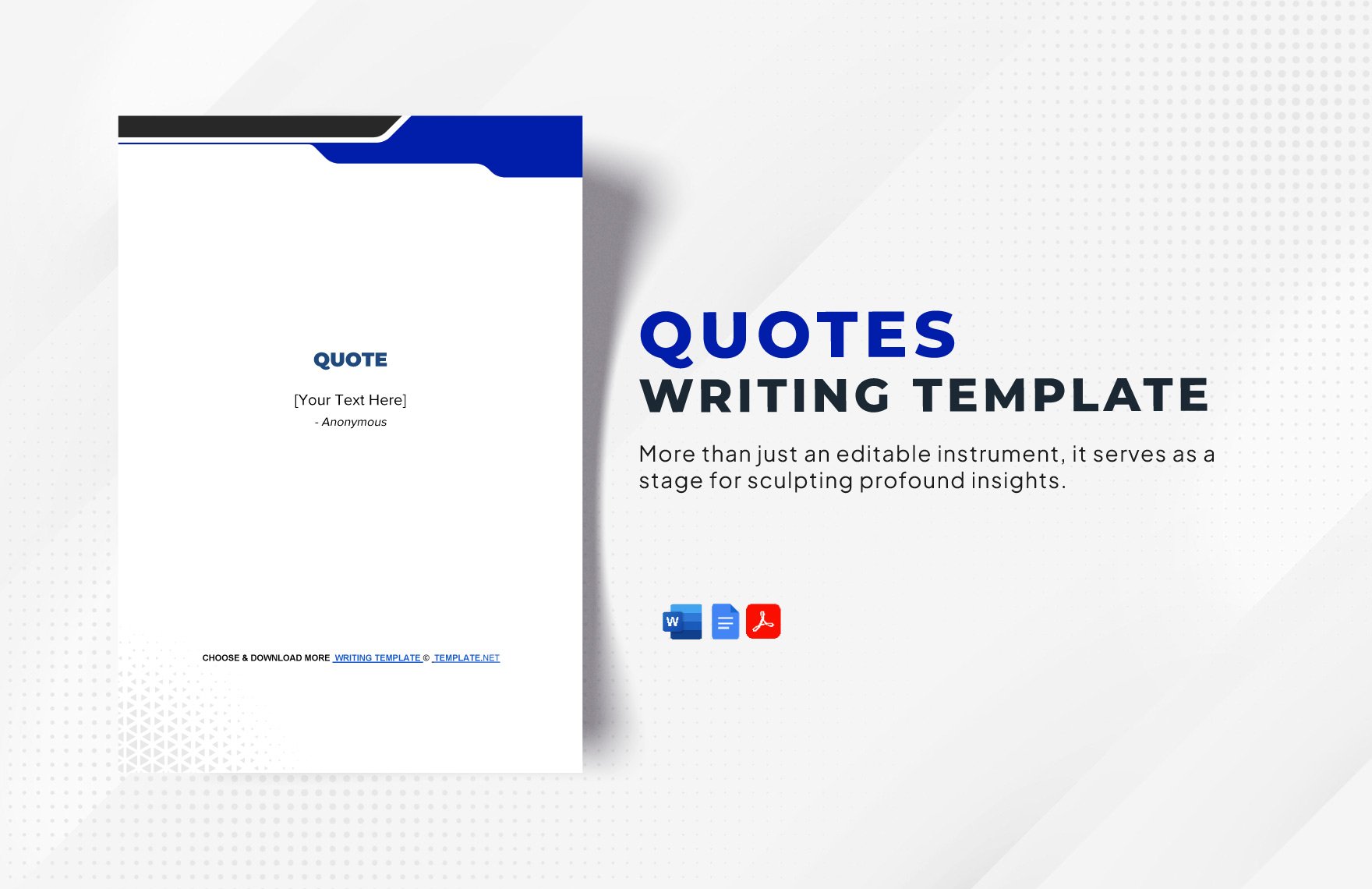 Quotes Writing Template