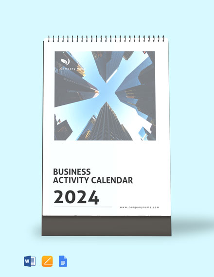 Activity Calendar Template - 12+ Free PDF, Docs, Word Format Download