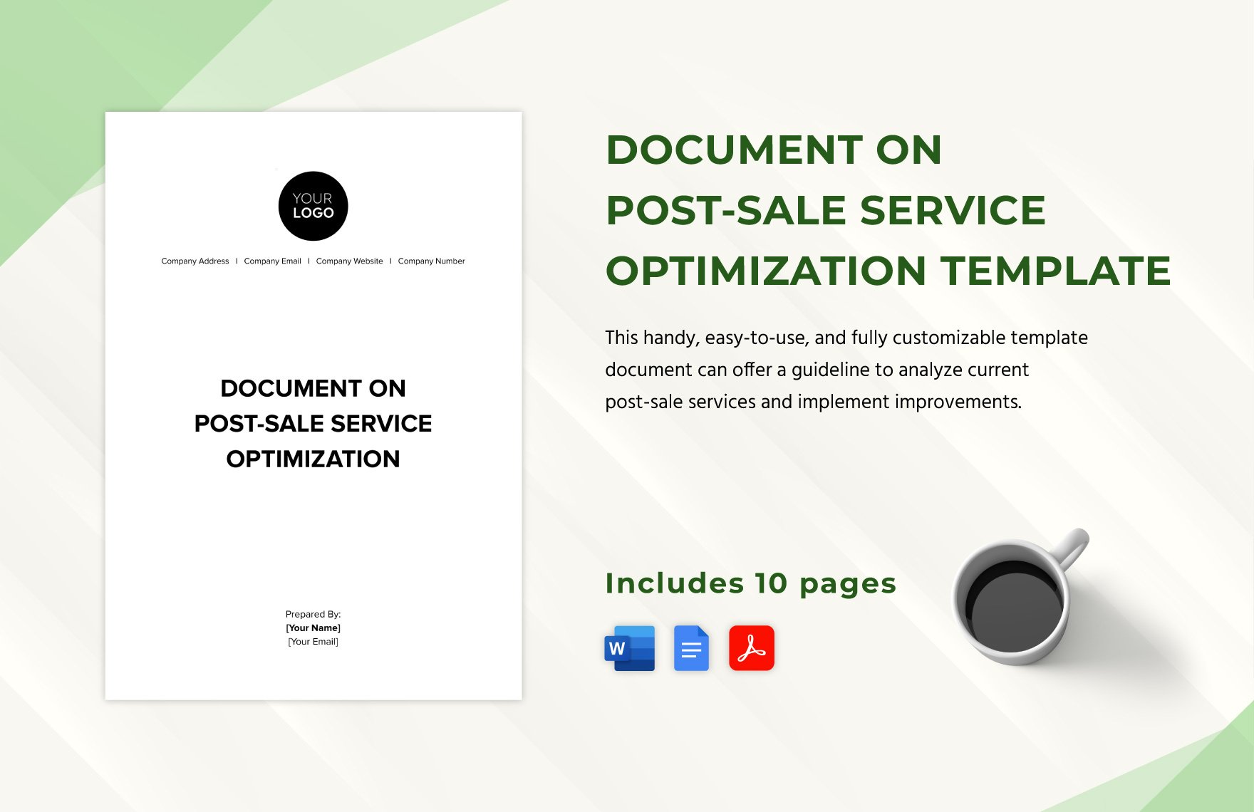 Document on Post-Sale Service Optimization Template