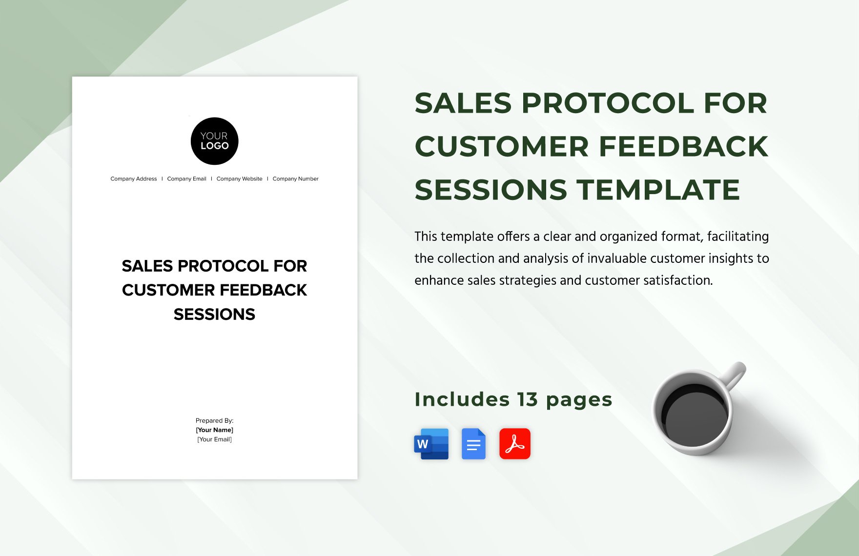 Sales Protocol for Customer Feedback Sessions Template in Word, Google Docs, PDF