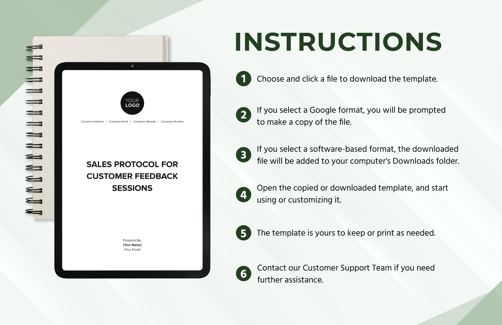 Sales Protocol for Customer Feedback Sessions Template