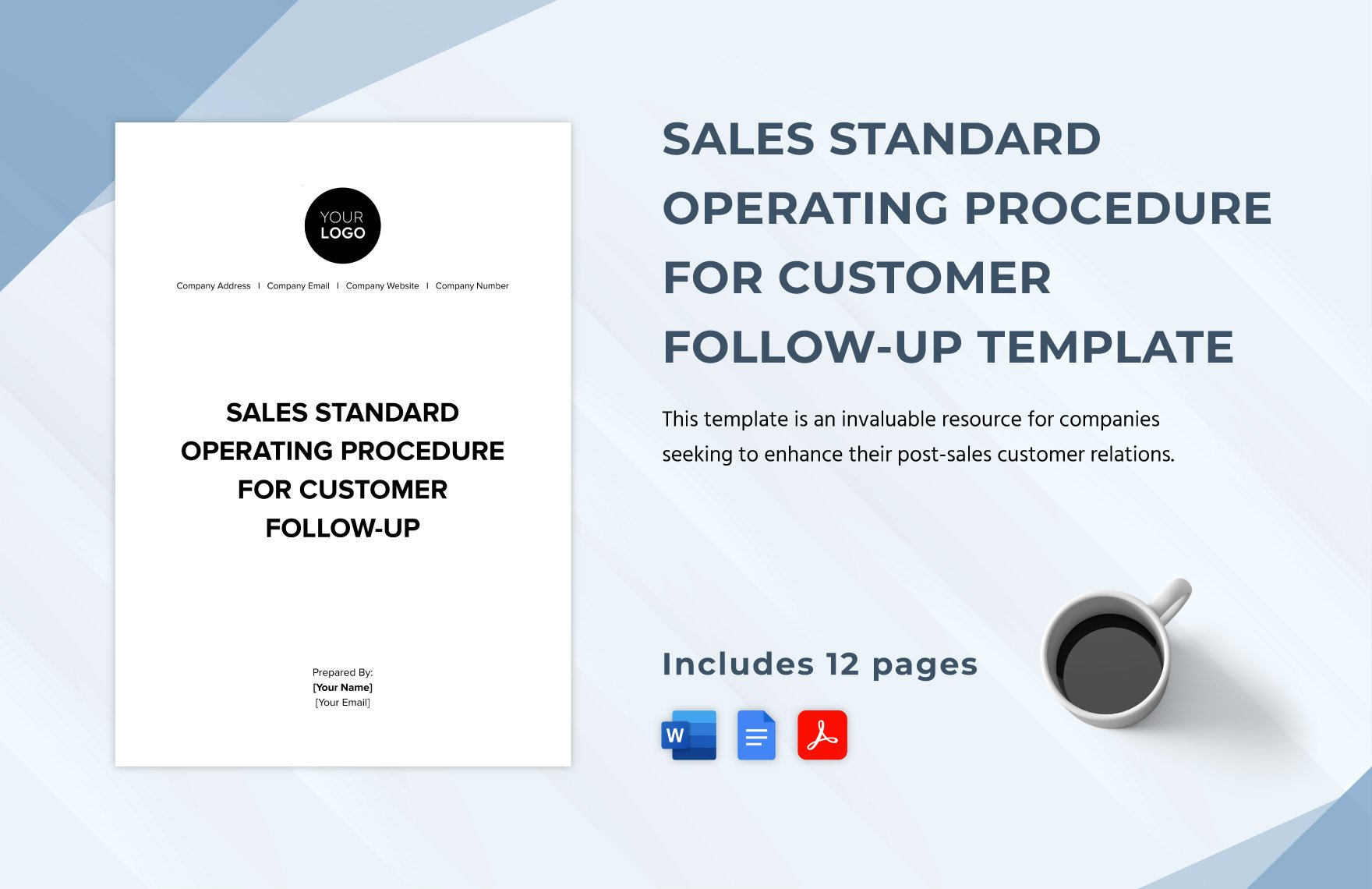 Sales Standard Operating Procedure for Customer Follow-Up Template