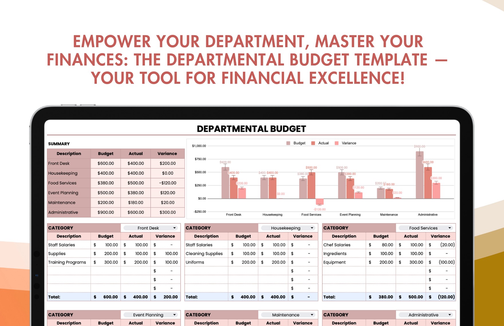 Departmental Budget Template