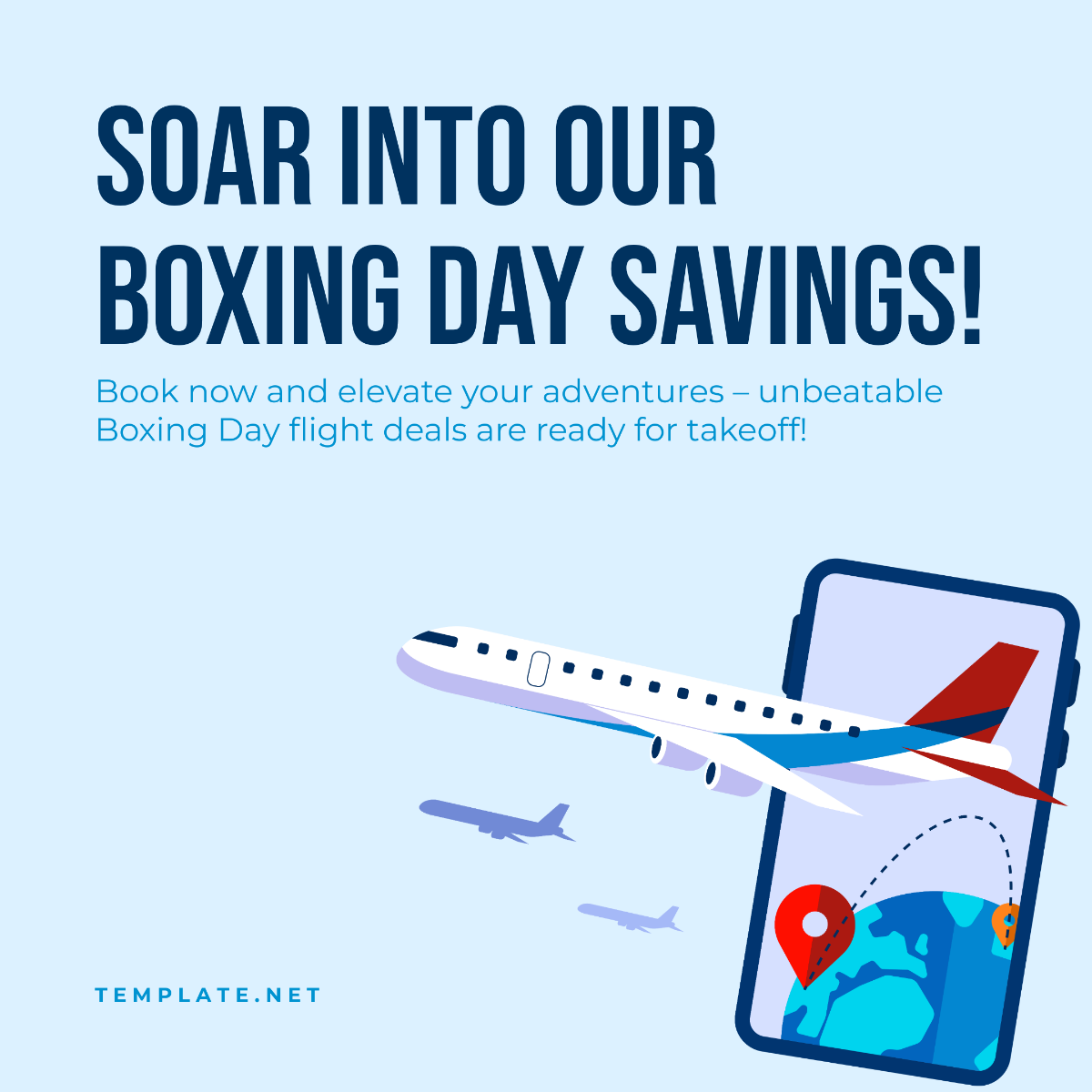 Free Boxing Day Flight Deals Template