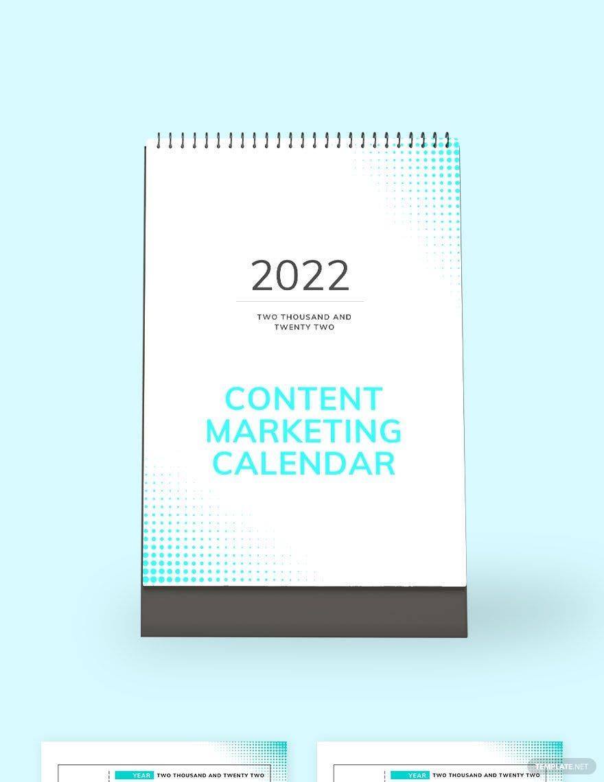 Content Marketing Desk Calendar Template