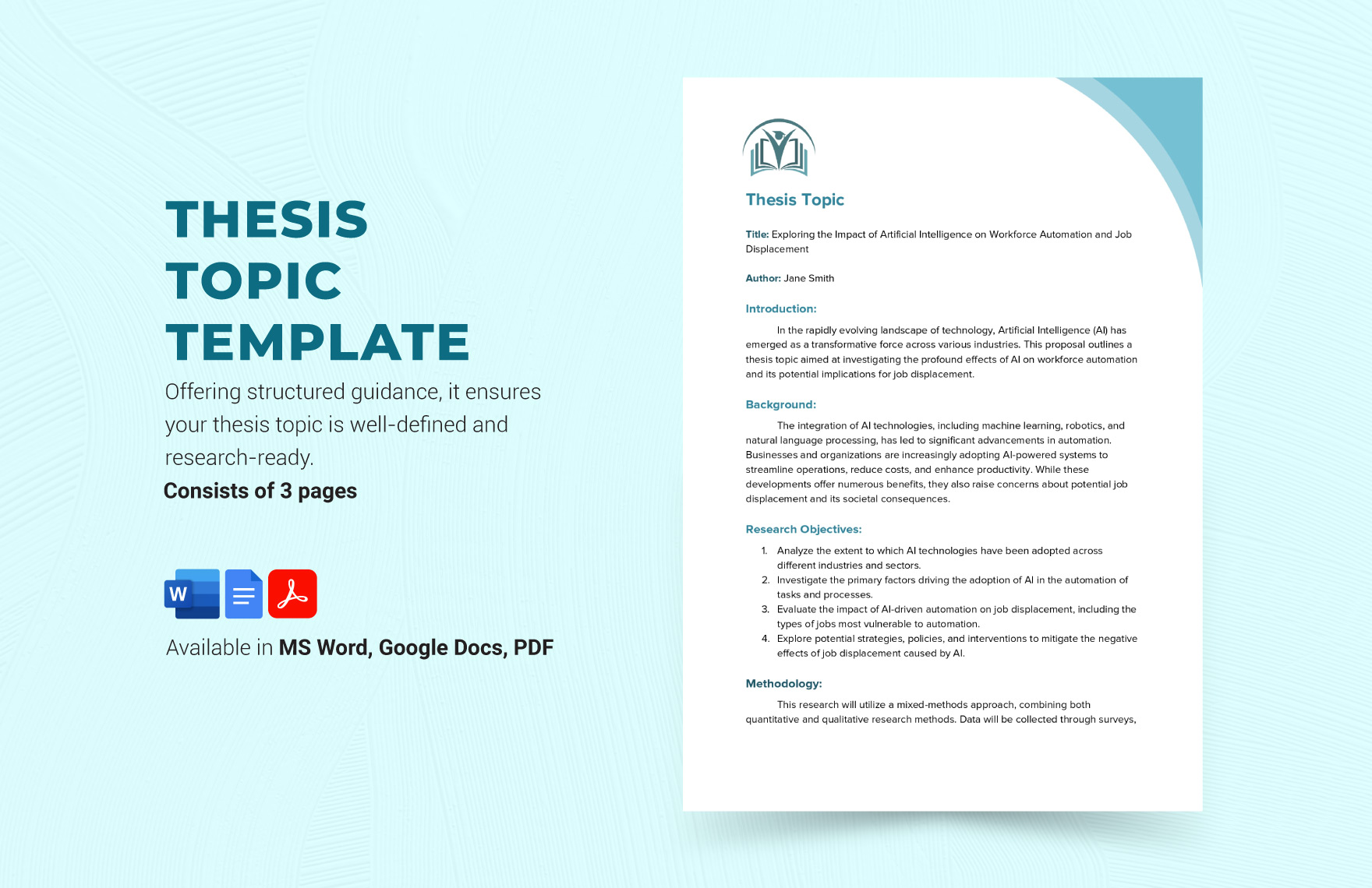 Thesis Topic Template in Google Docs, PDF, Word - Download | Template.net