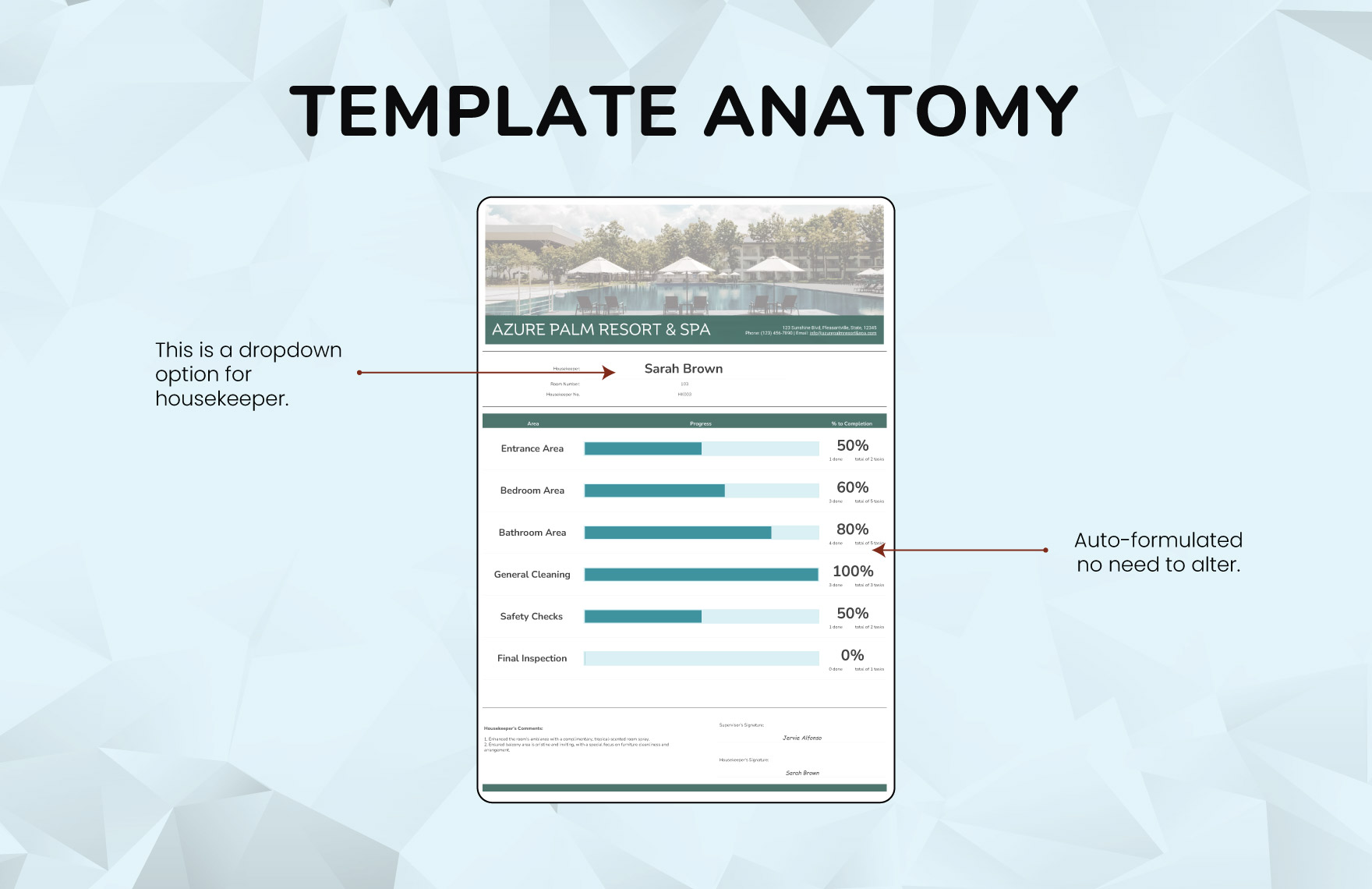 Hotel Housekeeping Checklist Template