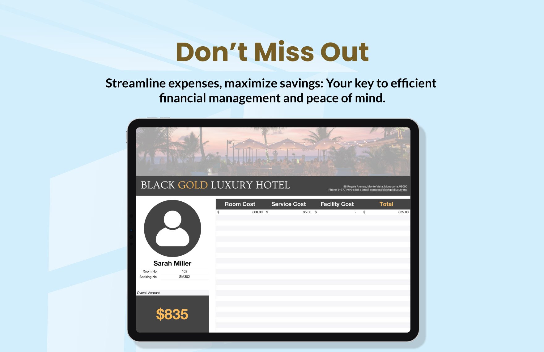 Hotel Expenses Template