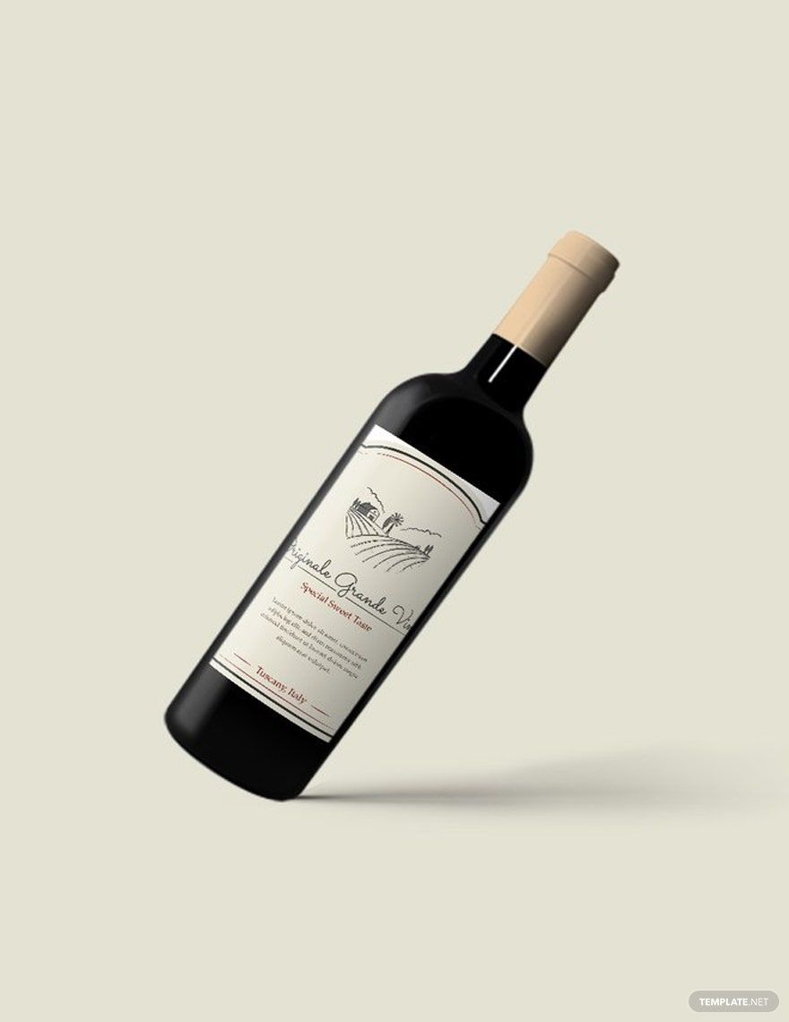 Sample Wine Label Template in Word, Illustrator, PSD, Apple Pages, Publisher