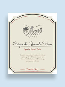 Free Gala Event Wine Label Template in PSD, MS Word, Publisher ...