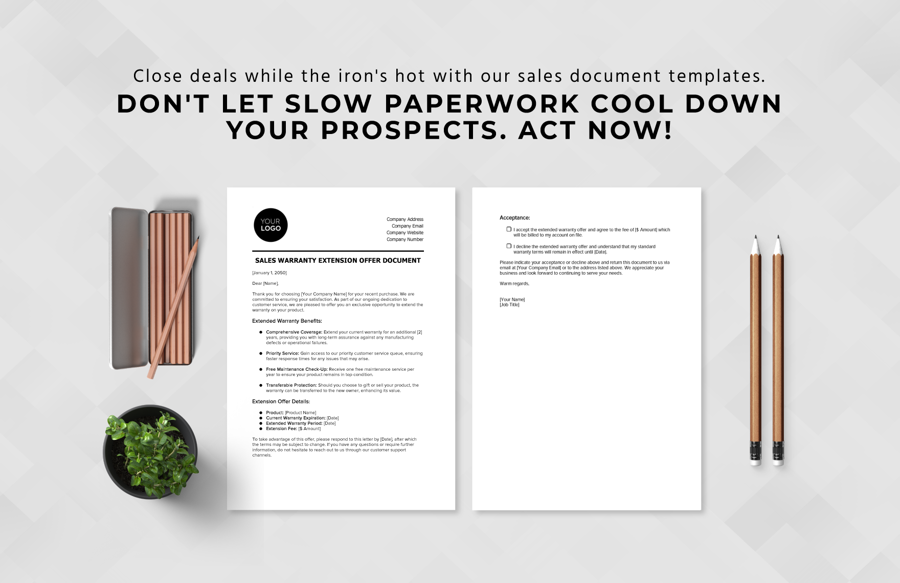Sales Warranty Extension Offer Document Template