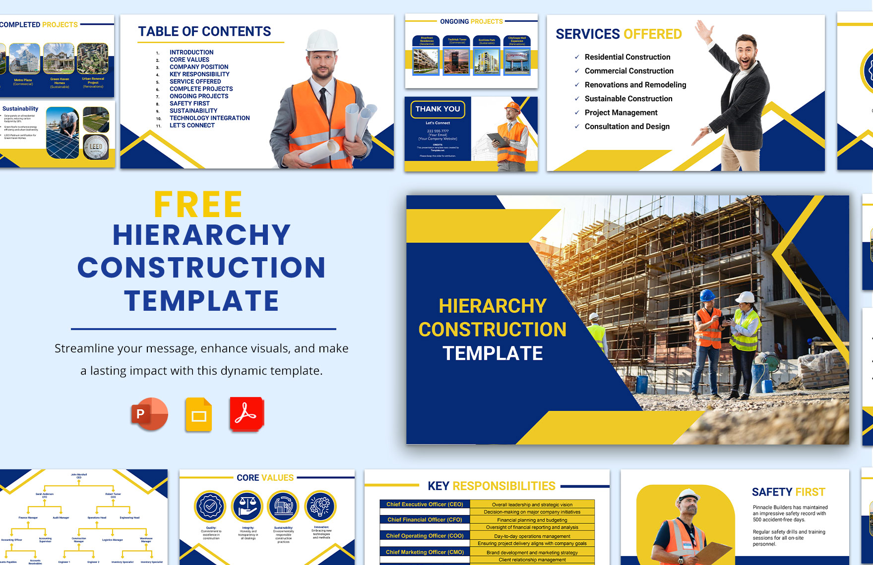 Free Simple Construction Template - Download in PowerPoint, Google ...