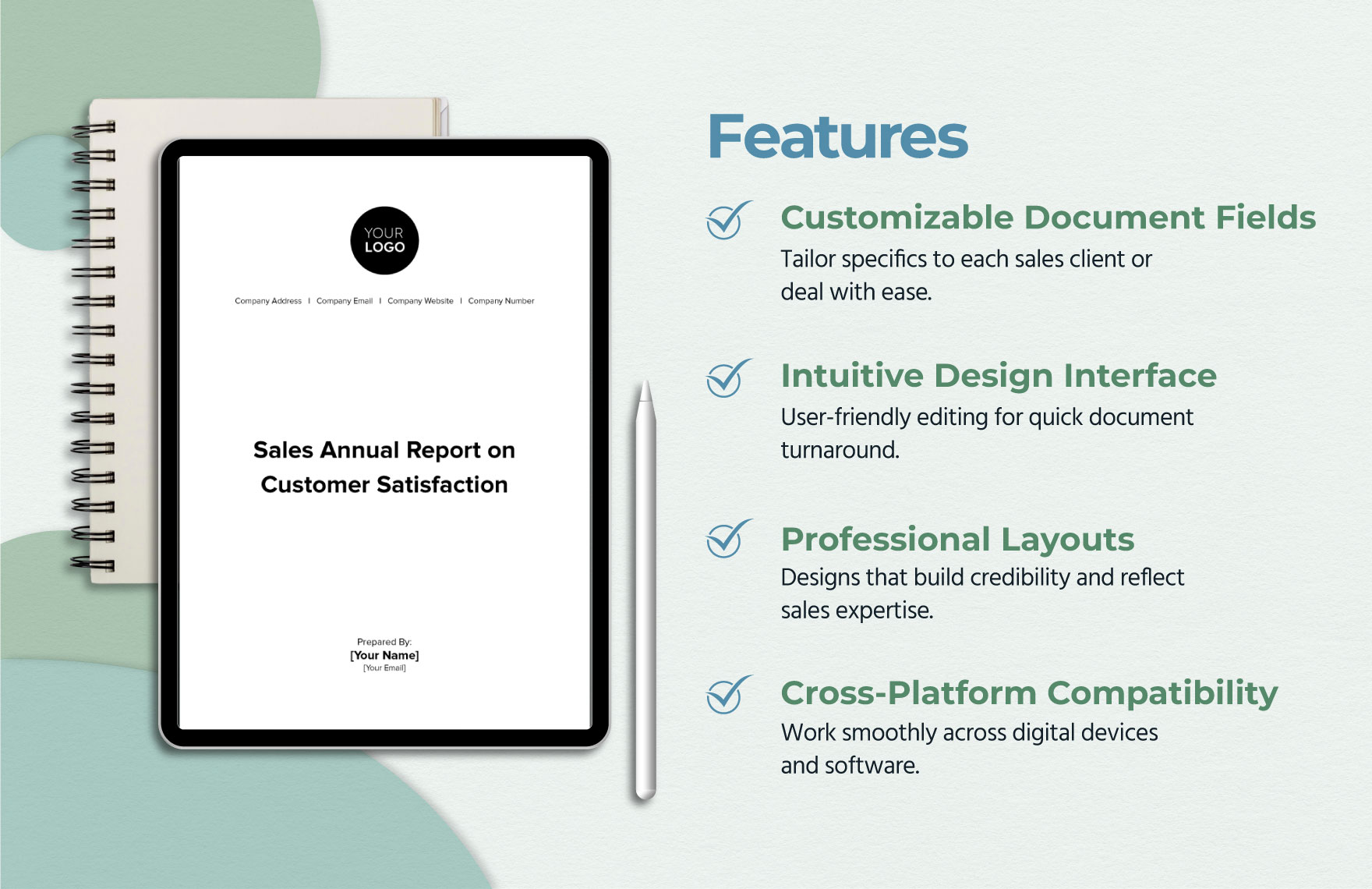 Sales Annual Report on Customer Satisfaction Template