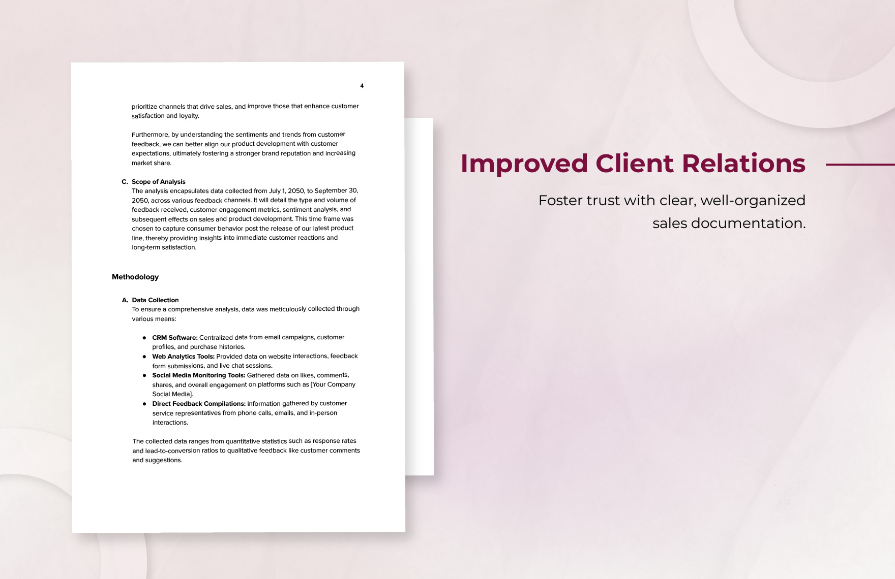 Sales Analysis of Customer Feedback Channels Template