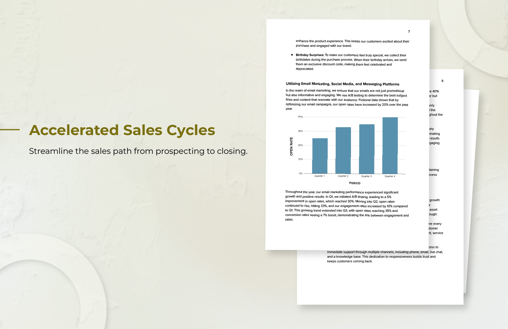 Plan for Post-Sale Customer Retention Template
