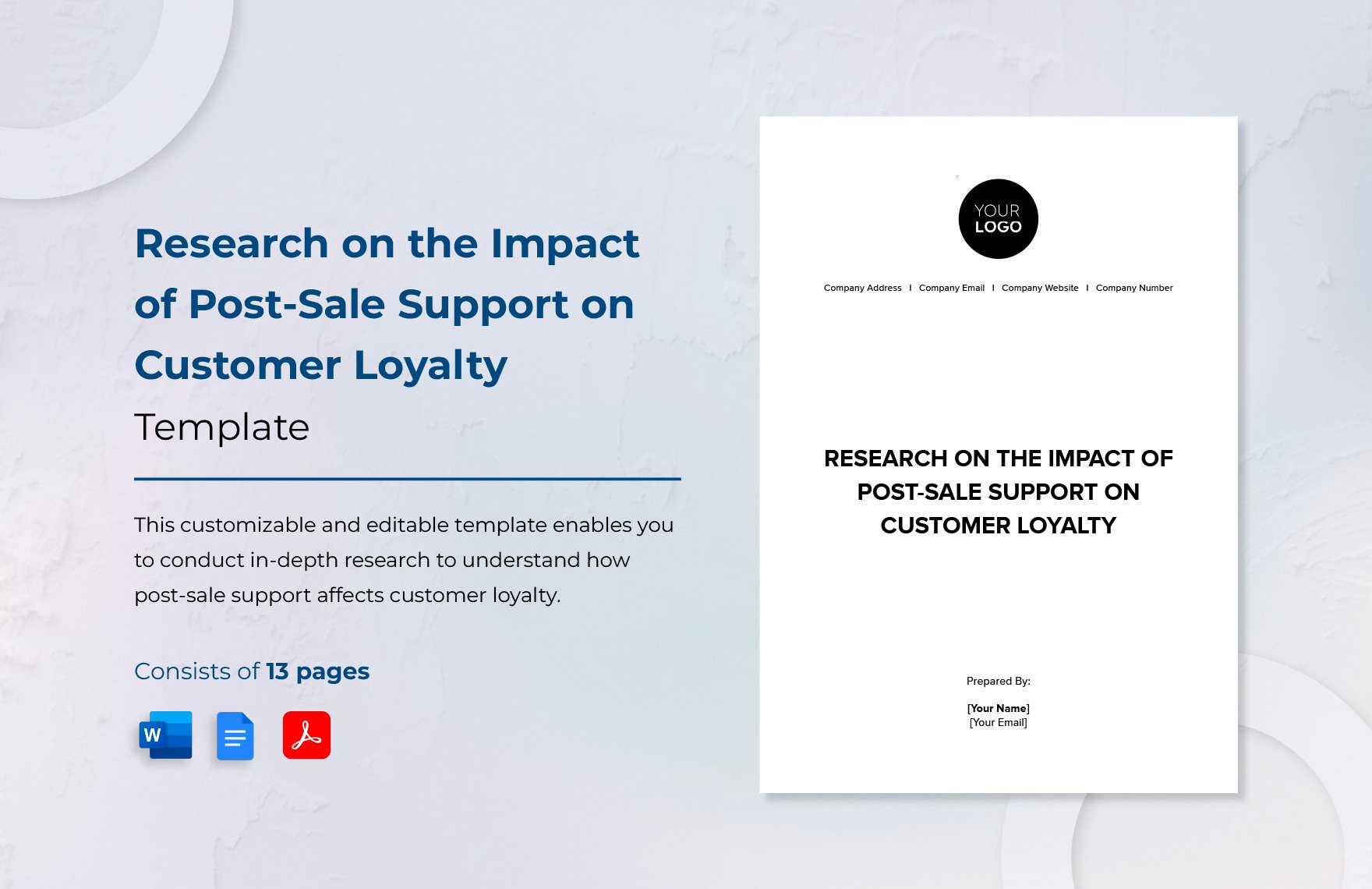 Research on the Impact of Post-Sale Support on Customer Loyalty Template
