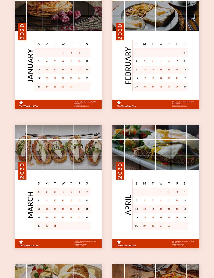 Free Editable Business Desk Calendar Template Download in Word