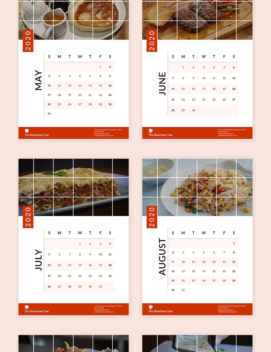 Editable Business Desk Calendar Template