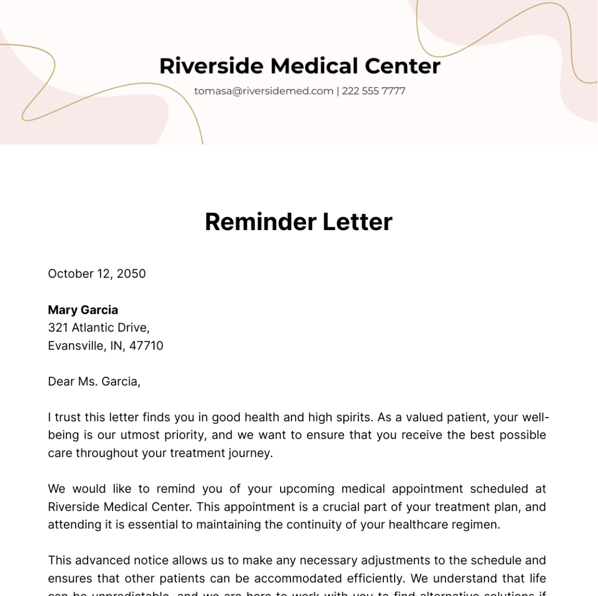 How To Write A Reminder Letter For Meeting - Printable Templates