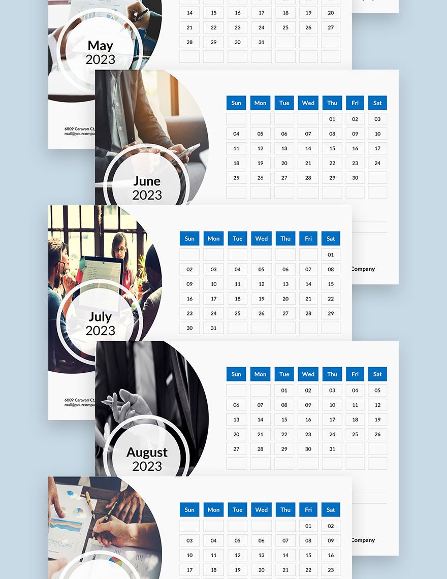 Marketing Desk Calendar Template