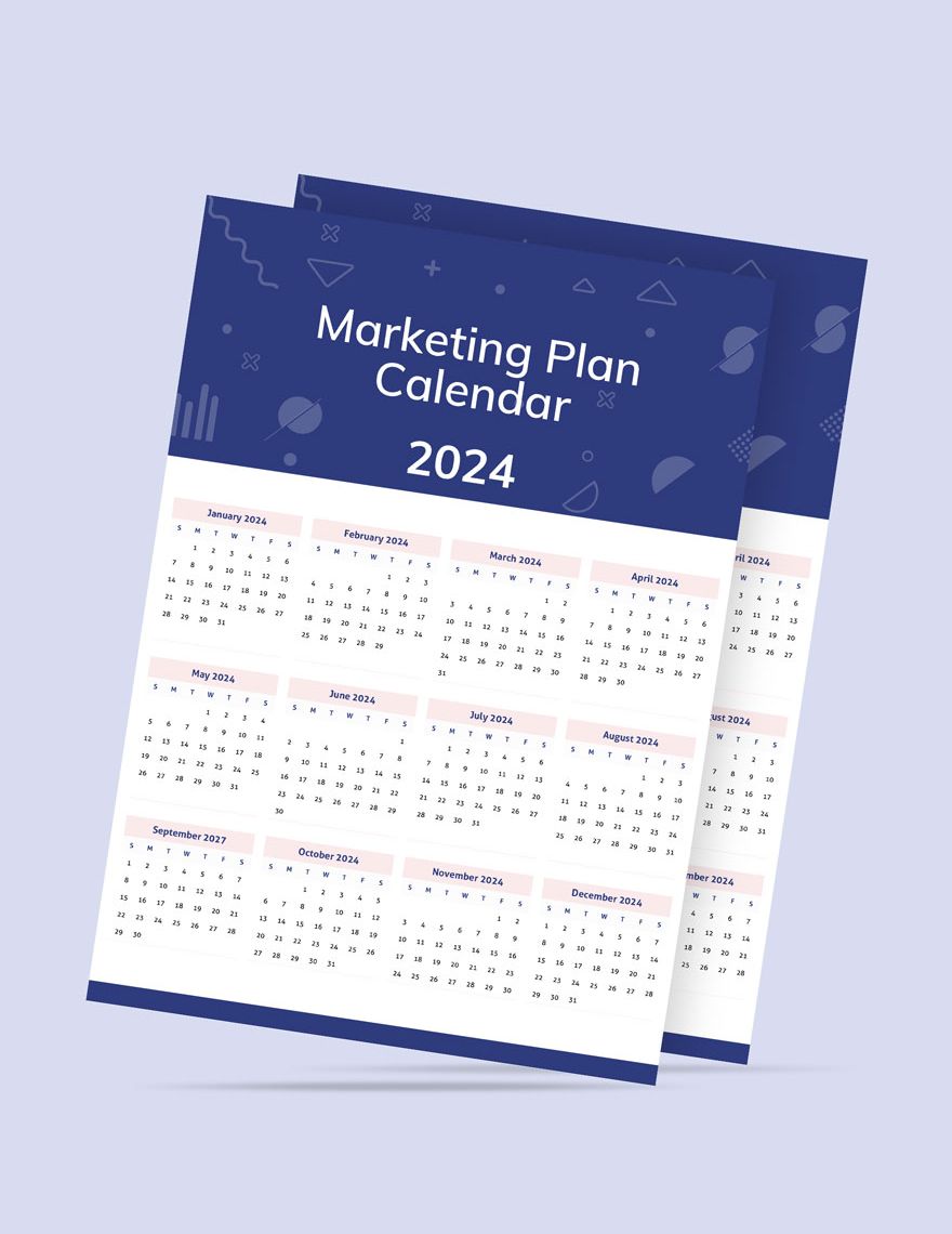 Marketing Plan Desk Calendar Template