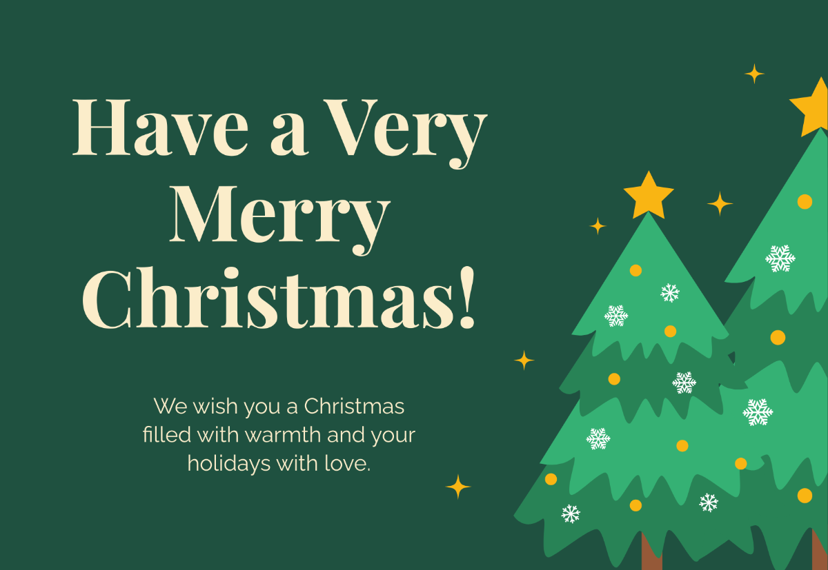 Simple Merry Christmas Card Template