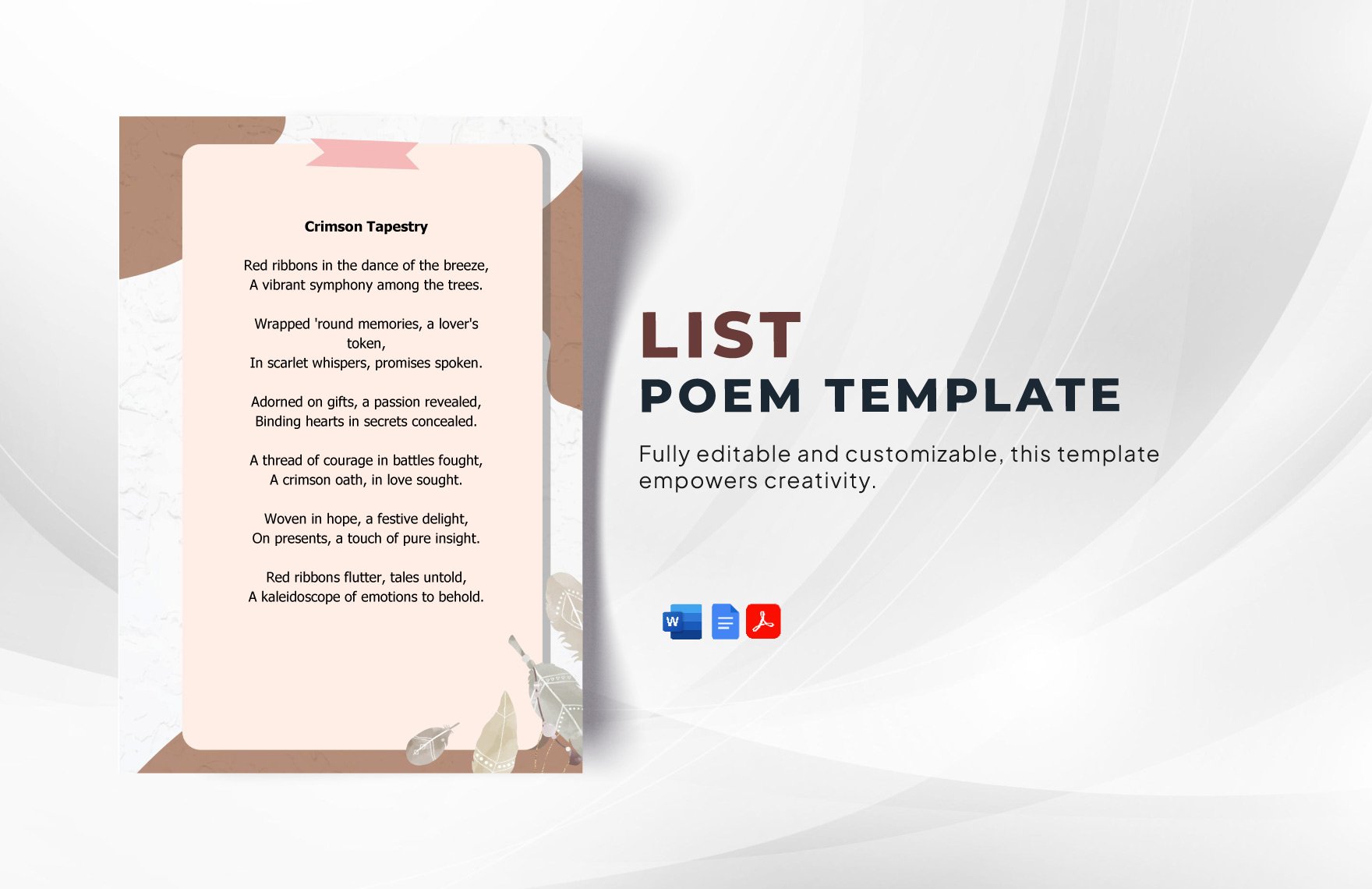 Free List Poem Template