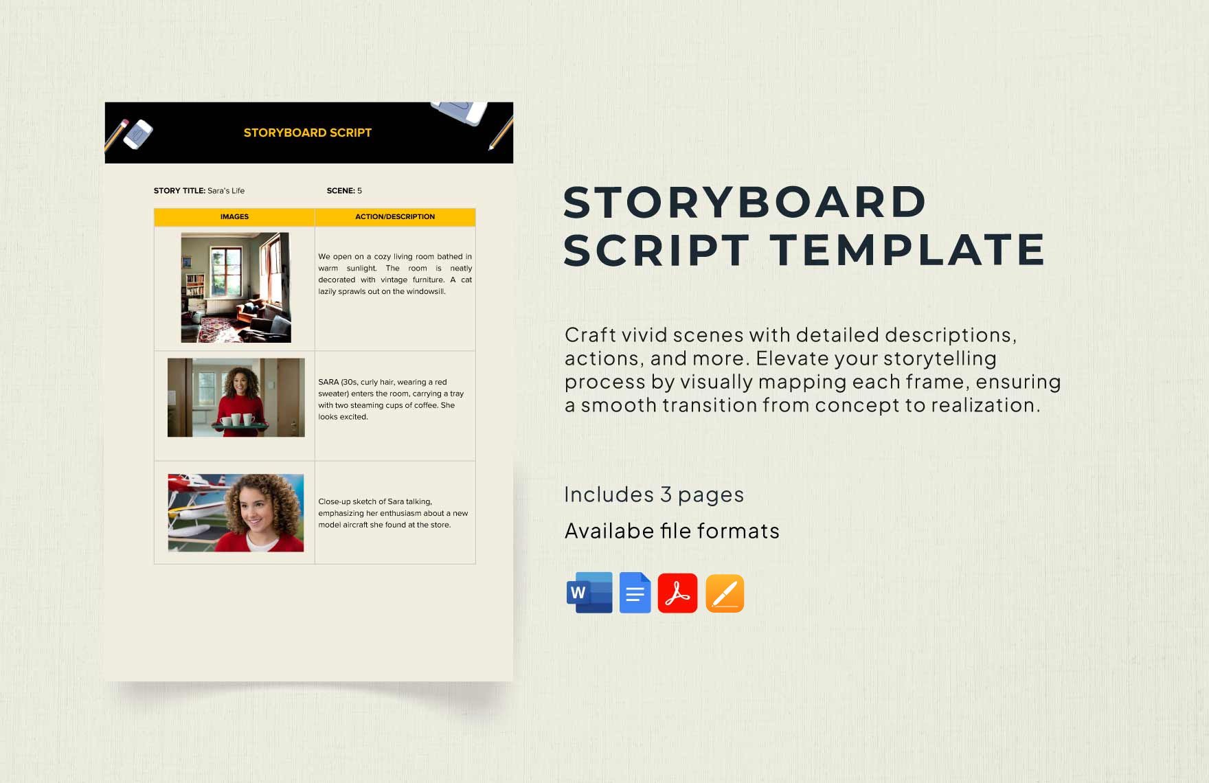 Storyboard Script Template