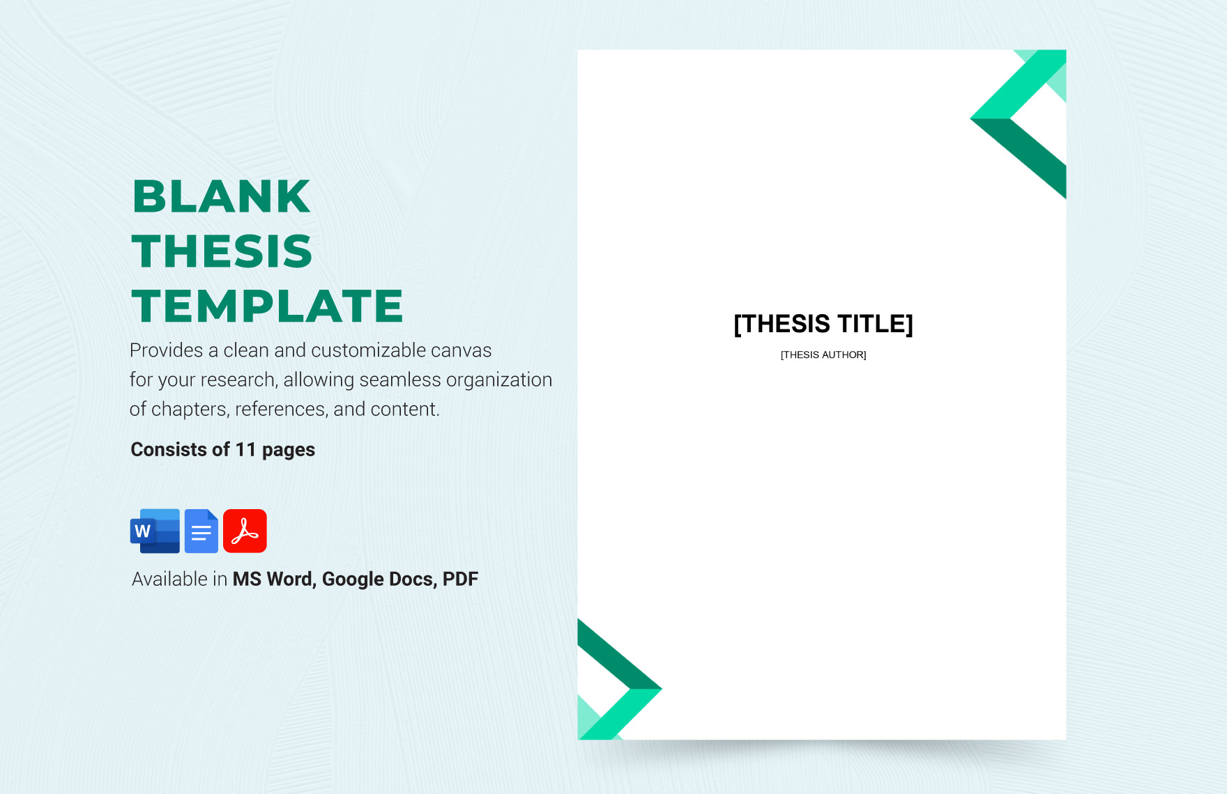 Free Blank Thesis Template