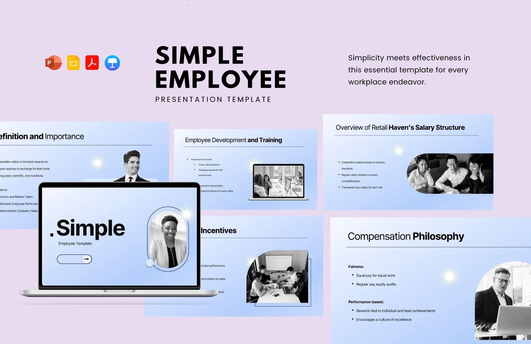 Free Simple Employee Template in PDF, PowerPoint, Google Slides, Apple Keynote